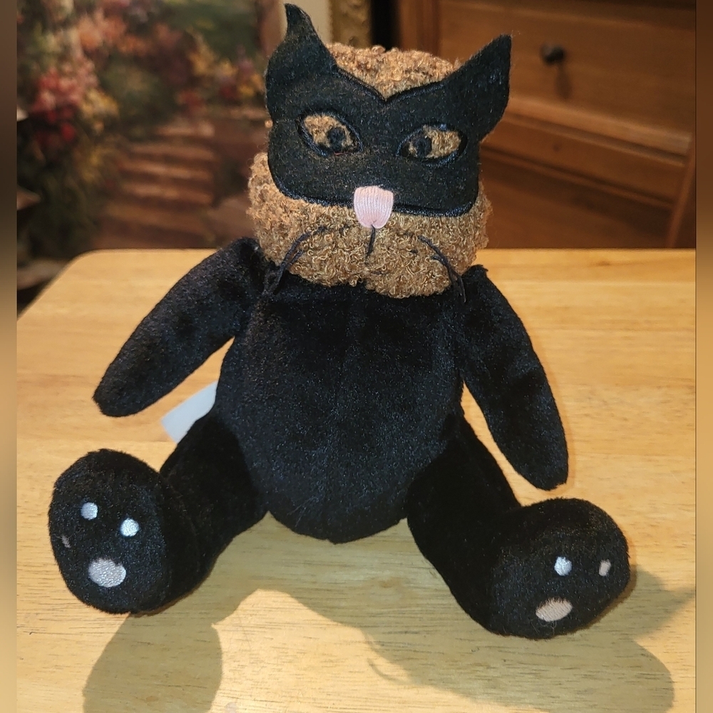 Baby Gap Teddy Bear Dressed As Cat (Catwoman) Beanie Soft Plush Toy 6” Rare